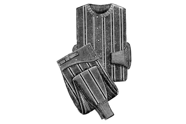 Handritad Skiss Vintage Manliga Kläder Mode Illustration — Stockfoto