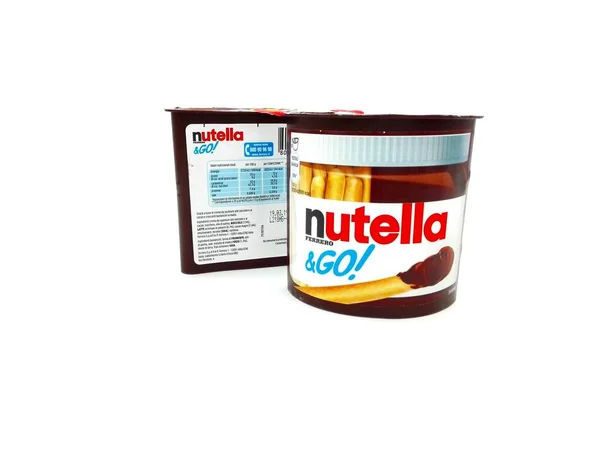 Nutella Lískových Oříšků Tyčinek Produced Italy Ferrero — Stock fotografie