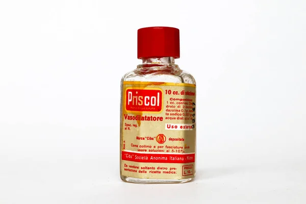 Milán Italia Marzo 2022 Vintage 1947 Priscol Ciba Medicina Vasodilatadora — Foto de Stock