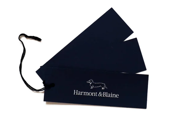 意大利罗马 2022年10月2日 Harmont Blaine服装的标签 Hb是意大利高档休闲时尚品牌 — 图库照片