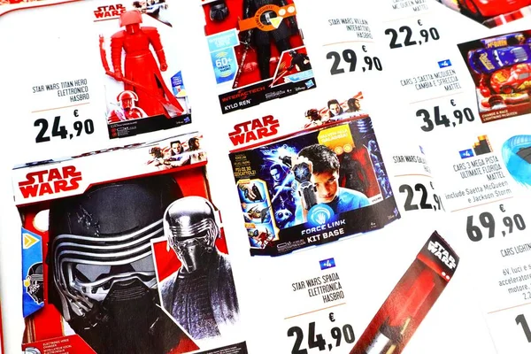 Star Wars Toys Katalog Sprzedaż Boże Narodzenie — Zdjęcie stockowe