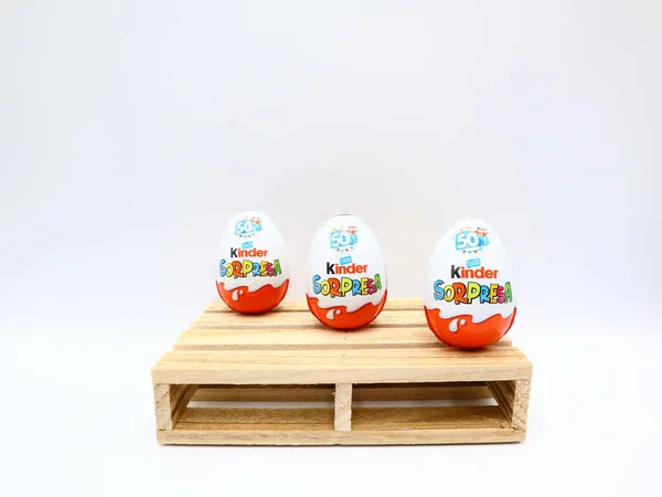 Pescara Italy March 2019 Kinder Surprise Chocolate Eggs Kinder Surprise — Stock Photo, Image