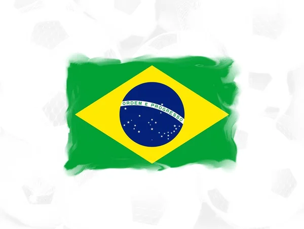 Brazil Vlag Achtergrond Illustratie — Stockfoto
