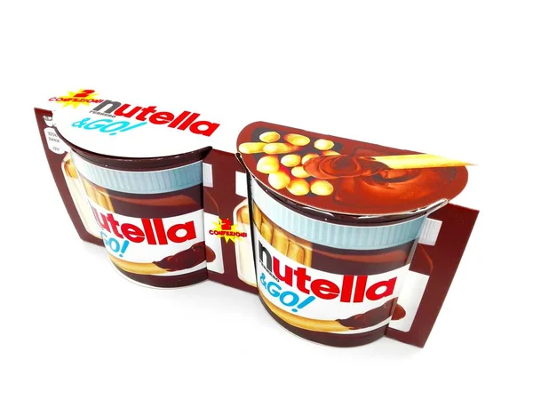 Nutella Mogyorószóró Kenyérpálcika Gyártó Olaszország Ferrero — Stock Fotó