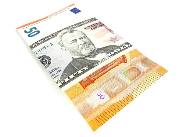 2017 New Look Banknote Second Series Fifty Euro Note Hologram — Stock Photo, Image