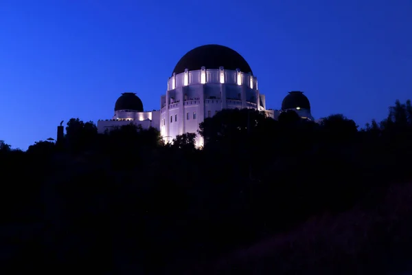 Los Angeles Kalifornien Oktober 2019 Griffith Observatory Natten Los Angeles — Stockfoto