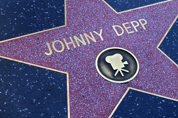 Hollywood Kalifornia Maja 2019 Star Johnny Depp Hollywood Walk Fame — Zdjęcie stockowe