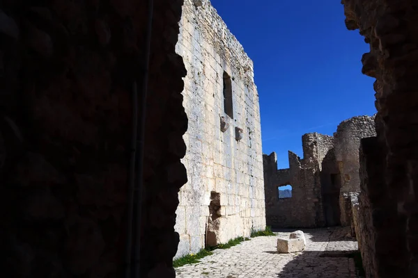 Rocca Calascio Середньовічна Фортеця Висоті 1512 Метрів Над Рівнем Моря — стокове фото