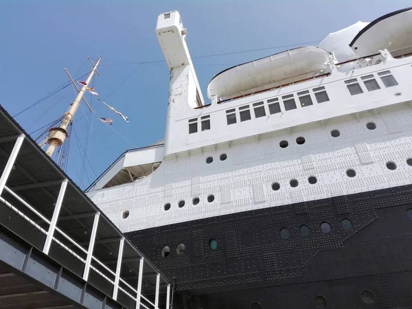 Довгок Беяг Каліфорнія Вересня 2018 Королева Марія Історичний Трансатлантичний Корабель — стокове фото