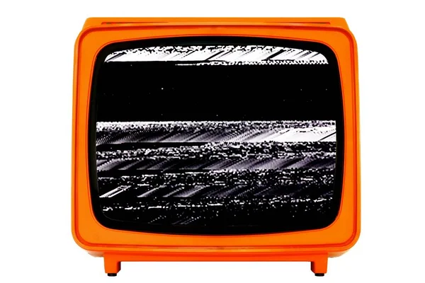 Television White Background — Stock Photo, Image