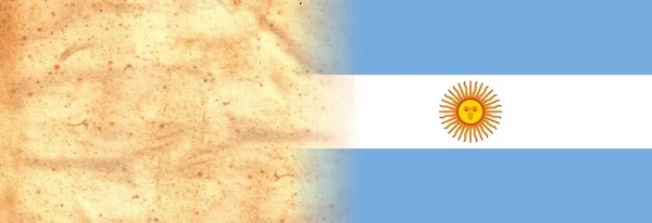 Argentina Bandeira Pergaminho Vintage Original Com Espaço Para Seu Texto — Fotografia de Stock