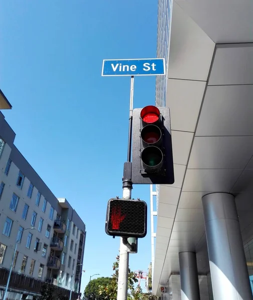 Hollywood Los Angeles カリフォルニア州 2018年9月19日 Vine Street Street Direction Sign — ストック写真