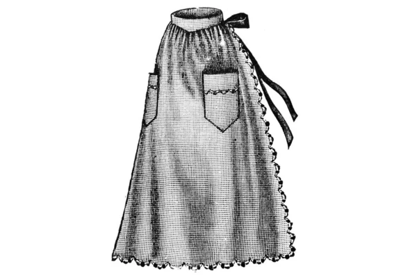 Esquisse Dessinée Main Vêtements Féminins Vintage Illustration Mode — Photo