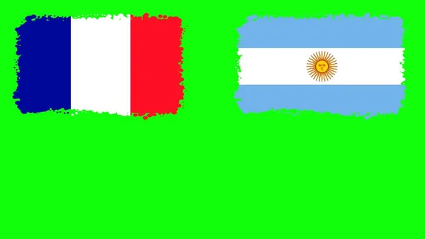 France Argentina Bayrakları — Stok fotoğraf