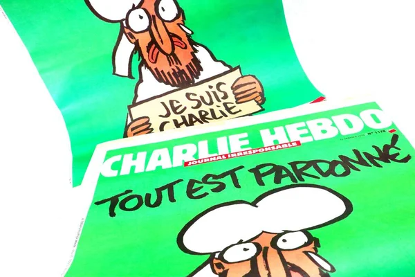 Paříž Francie Ledna 2015 Francouzský Satirický Týdeník Charlie Hebdo 1178 — Stock fotografie