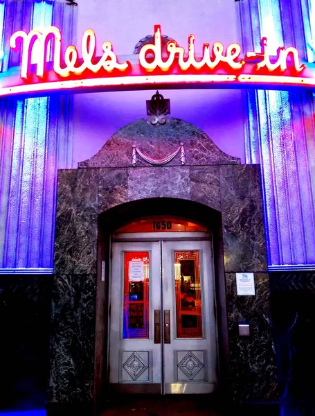 Restaurante Drive Mel Hollywood Histórico Max Factor Building Highland Avenue — Fotografia de Stock