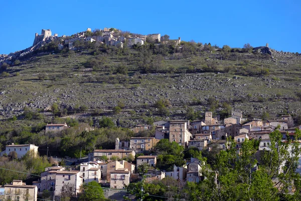 Blick Auf Den Calascio Der Provinz Aquila Den Mittelitalienischen Abruzzen — Stockfoto