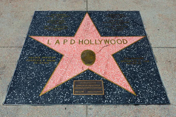 Hollywood Kalifornien Mai 2019 Stern Von Lapd Los Angeles Polizei — Stockfoto