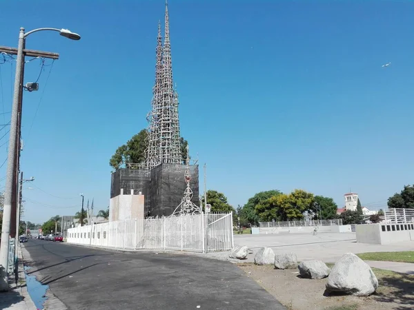 Los Angeles Kalifornia Września 2018 Watts Towers Simon Rodia Architektoniczne — Zdjęcie stockowe
