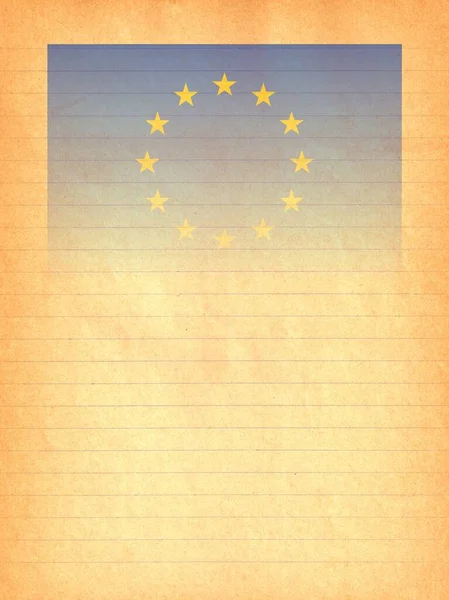 Europaflagge Mit Platz Für Design Oder Text — Stockfoto