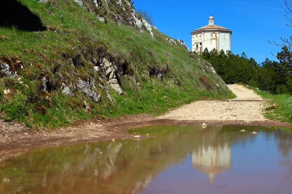 Santa Maria Della Piet Der Nähe Des Schlosses Rocca Calascio — Stockfoto