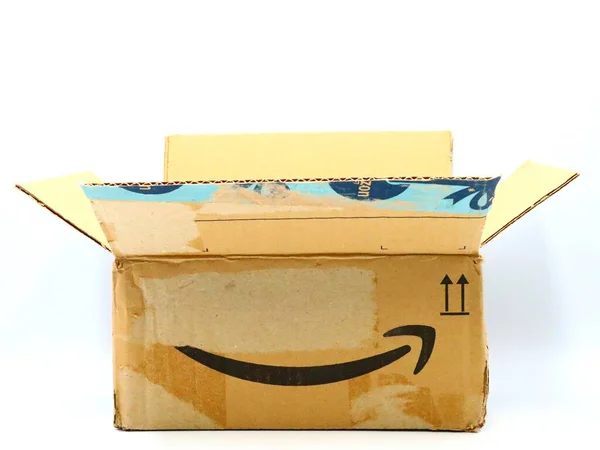 Amazon Pakket Doos Levering — Stockfoto