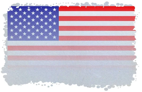 特别是美利坚合众国关于复印纸的Flag — 图库照片