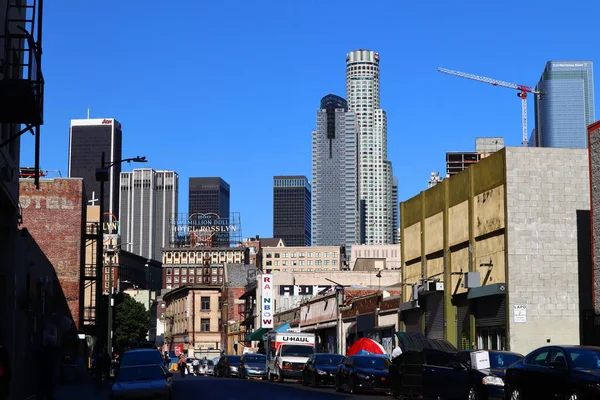 Los Angeles Kalifornien Oktober 2019 Blick Auf Die Wolkenkratzer Der — Stockfoto