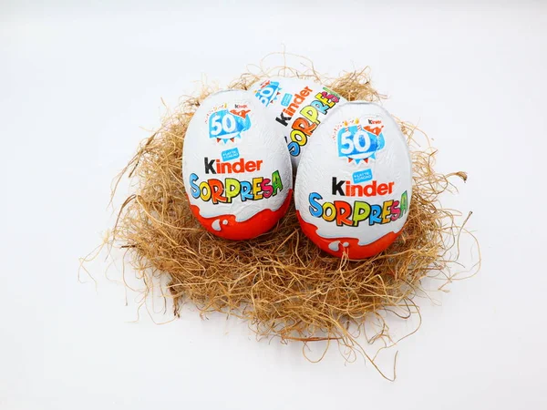 Pescara Italie Février 2019 Kinder Surprise Chocolate Eggs Kinder Surprise — Photo