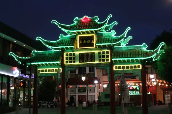 Los Angeles Califórnia Setembro 2018 Chinatown Night Central Plaza Los — Fotografia de Stock