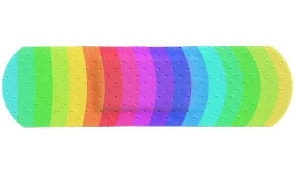 Remsa Adhesive Bandage Plaster Medicinsk Utrustning Rainbow Style — Stockfoto
