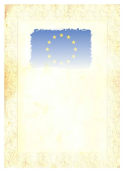 European Flag Space Your Design Text — Stock fotografie