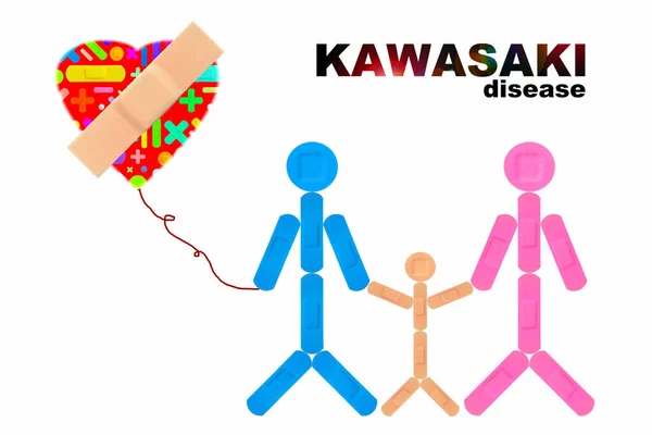 stock image KAWASAKI DISEASE also known as Kawasaki Syndrome (mucocutaneous lymph node syndrome), causes inflammation of the blood vessels throughout the body