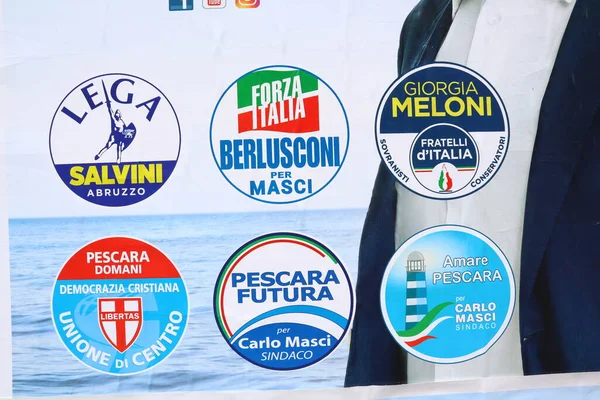 Pescara Italia Maggio 2019 Manifesti Del Muro Elettorale Parlamento Europeo — Foto Stock