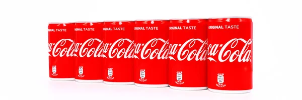 Pescara Italia Gennaio 2020 Coca Cola Original Taste Cans Coca — Foto Stock