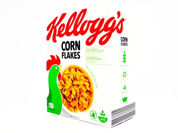 stock image Pescara, Italy - April 15, 2020: Kellogg's Corn Flakes box