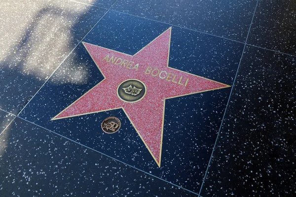 Hollywood California Травня 2019 Star Andrea Bocelli Hollywood Walk Fame — стокове фото