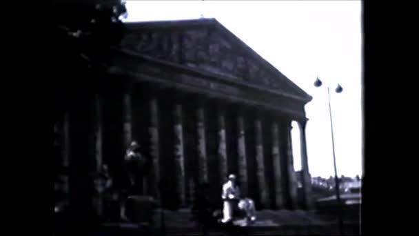 Paryż Francja 1960 Madeleine Rocznik 1960S Wideo 8Mm — Wideo stockowe