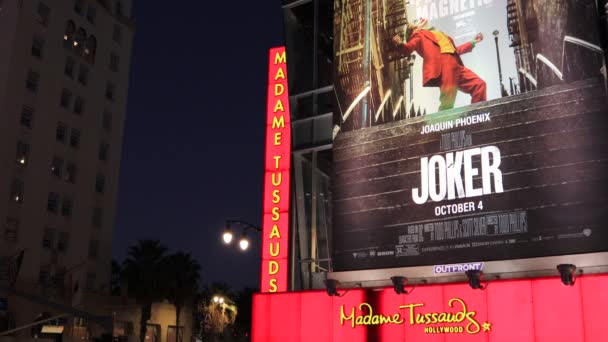 Hollywood Los Angeles California September 2018 Madame Tussauds Χόλιγουντ Είναι — Αρχείο Βίντεο