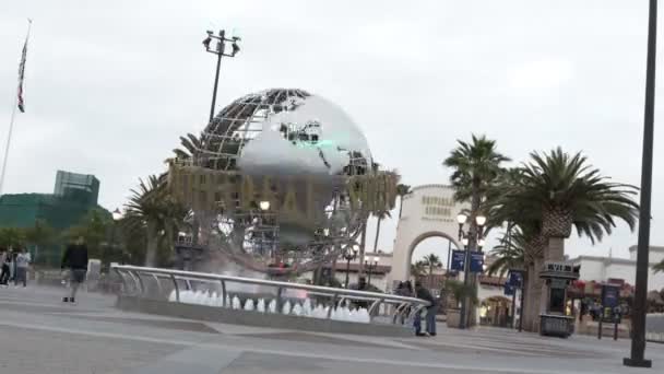 Universal City Los Angeles Kaliforniya Mayıs 2019 Universal Stüdios Küresinin — Stok video