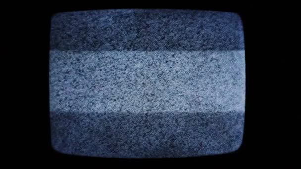 Static Noise Glitch Effect Vídeo Original Una Televisión Vintage — Vídeos de Stock