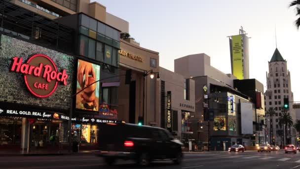 Hollywood Califórnia Outubro 2019 Sunrise Hollywood Highland Center Hard Rock — Vídeo de Stock