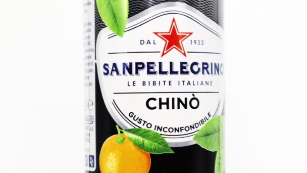 Pescara Italia Agosto 2019 Sanpellegrino Bebida Espumosa Italiana — Vídeo de stock