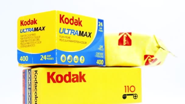 Pescara Itálie Srpna 2019 Kodak Ultramax Film 400 1980 Kodak — Stock video