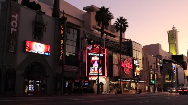 Hollywood California October 2019 Sunrise Hollywood Highland Center Hard Rock — Αρχείο Βίντεο