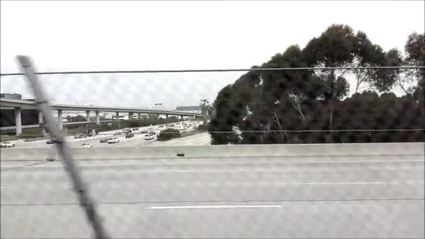 Pohled Cestujících Silnici Los Angeles Kalifornie — Stock video