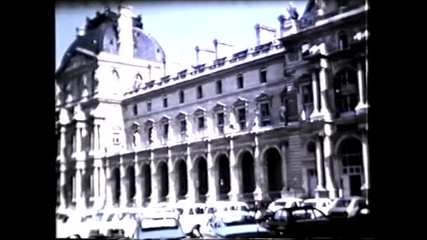 Parijs Frankrijk 1960S Palais Royal 1960 Vintage Video 8Mm — Stockvideo