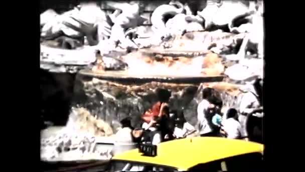 Рим Італія 1960 Trevi Fountain Vintage Movie — стокове відео