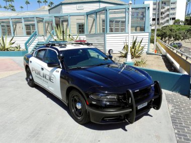 REDONDO BEACH, Los Angeles, California - 13 Eylül 2018: Redondo Beach Pier POLİS