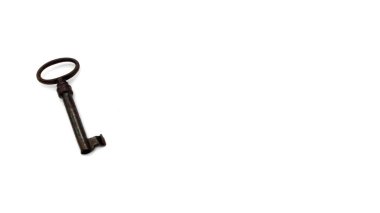 Beyaz arka plan üzerinde izole vintage anahtar